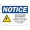 Signmission OSHA Notice Sign, 7" Height, 10" Width, Electrocution Risk Impact Major Sign With Symbol, Landscape OS-NS-D-710-L-11706 - alternate 1